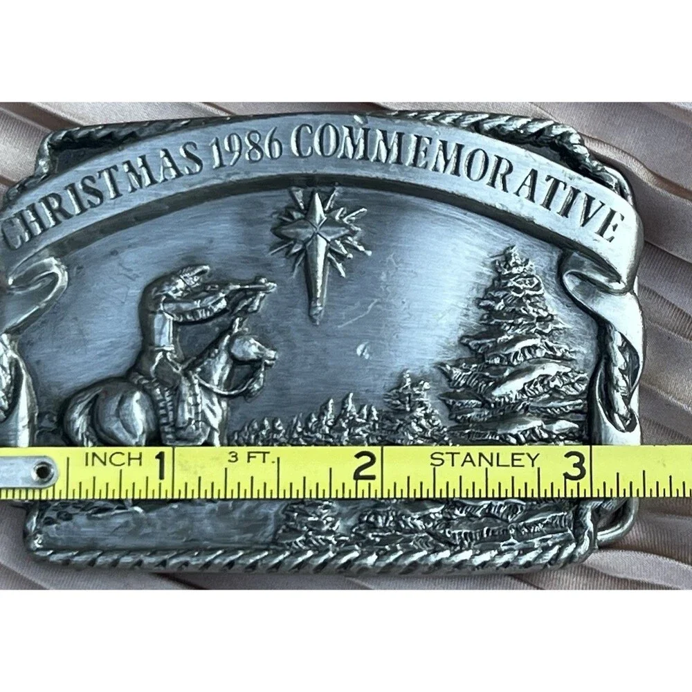1986 Arroyo Grande Christmas Commemorative Belt Buckle LE #702/1000 USA
